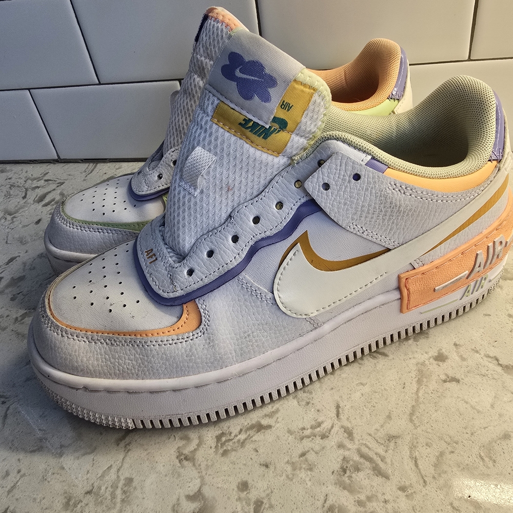 Nike Air Force 1 Shadow White Purple Orange Sneakers W8